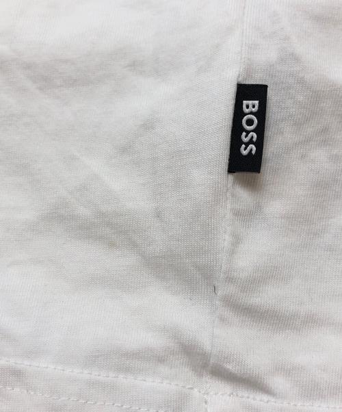 HUGO BOSS（ヒューゴ ボス）HUGO BOSS (ヒューゴ ボス) プリントTシャツ ホワイト サイズ:Lの古着・服飾アイテム
