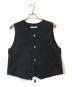 PLAIN PEOPLE（プレインピープル）の古着「リバーアップリケベスト」｜ブラック