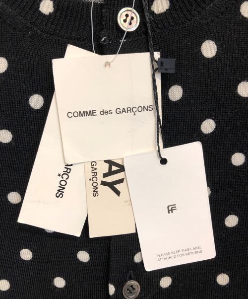 PLAY COMME des GARCONS（プレイコムデギャルソン）PLAY COMME des GARCONS (プレイコムデギャルソン) ドット柄ハートカーディガン ブラック サイズ:Ｓの古着・服飾アイテム