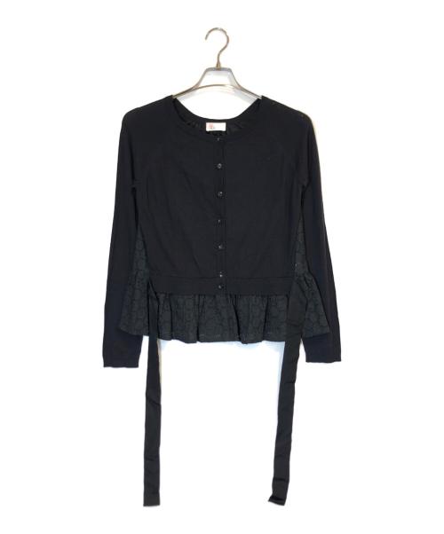 RED VALENTINO（レッドヴァレンティノ）RED VALENTINO (レッドヴァレンティノ) レースカーディガン ブラック サイズ:Sの古着・服飾アイテム