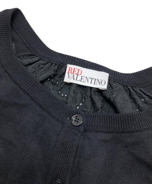 RED VALENTINO（レッドヴァレンティノ）RED VALENTINO (レッドヴァレンティノ) レースカーディガン ブラック サイズ:Sの古着・服飾アイテム
