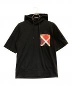 BLACK LABEL CRESTBRIDGEブラックレーベル クレストブリッジ）の古着「フーデッドカットソー」｜ブラック