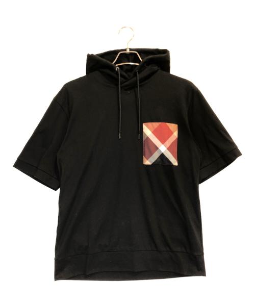 BLACK LABEL CRESTBRIDGE（ブラックレーベル クレストブリッジ）BLACK LABEL CRESTBRIDGE (ブラックレーベル クレストブリッジ) フーデッドカットソー ブラック サイズ:Mの古着・服飾アイテム