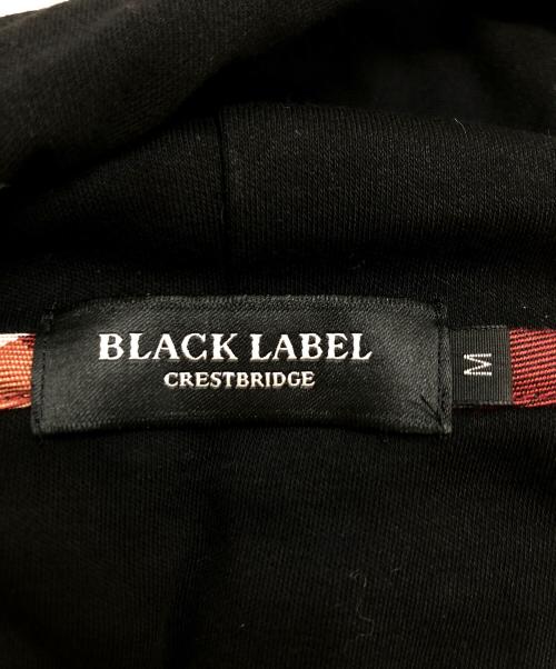 BLACK LABEL CRESTBRIDGE（ブラックレーベル クレストブリッジ）BLACK LABEL CRESTBRIDGE (ブラックレーベル クレストブリッジ) フーデッドカットソー ブラック サイズ:Mの古着・服飾アイテム