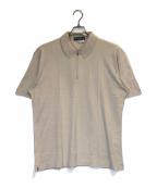 Salvatore Ferragamoサルヴァトーレ フェラガモ）の古着「ハーフジップポロシャツ」｜ベージュ