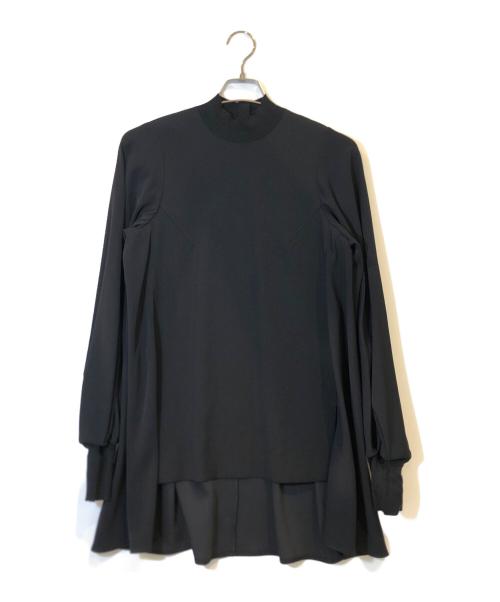 ENFOLD（エンフォルド）ENFOLD (エンフォルド) PEダブルクロスベストコンビPULLOVERブラウス ブラック サイズ:38の古着・服飾アイテム