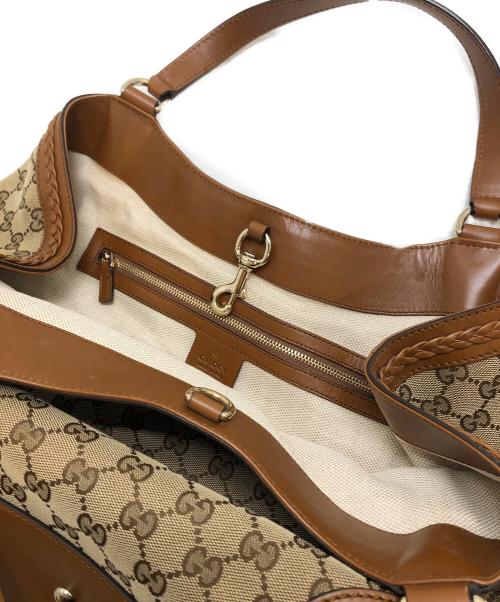 GUCCI（グッチ）GUCCI (グッチ) インターロッキングGキャンバストートバッグ ベージュの古着・服飾アイテム