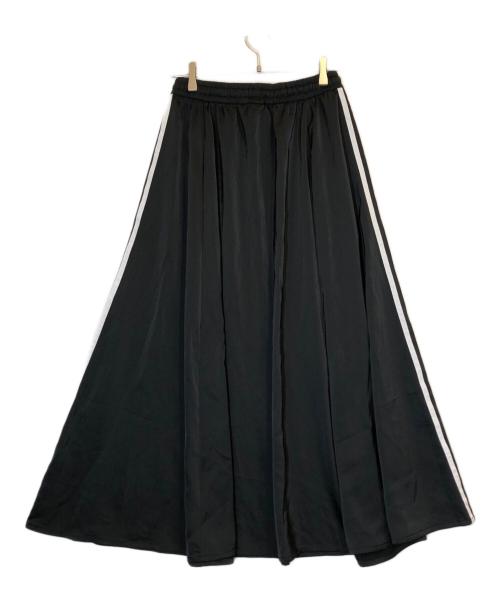 adidas Originals（アディダスオリジナル）adidas Originals (アディダスオリジナル) LONG SATIN SKIRT（ロングサテンスカート） ブラック サイズ:OTの古着・服飾アイテム