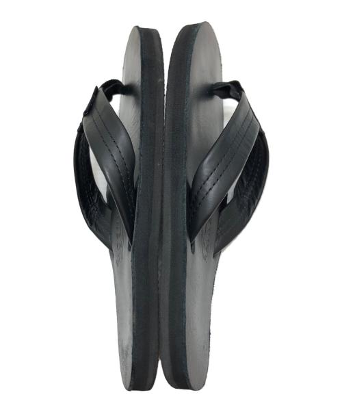 RAINBOW SANDALS（レインボーサンダル）RAINBOW SANDALS (レインボーサンダル) レザーサンダル ブラック サイズ:MSの古着・服飾アイテム