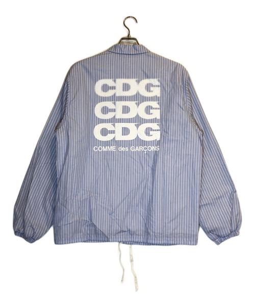 CDG（シーディージー）CDG (シーディージー) ストライプコーチジャケット ブルー サイズ:Mの古着・服飾アイテム