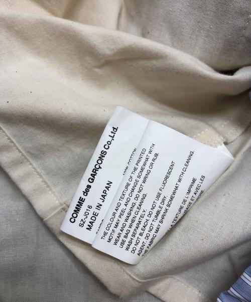 CDG（シーディージー）CDG (シーディージー) ストライプコーチジャケット ブルー サイズ:Mの古着・服飾アイテム