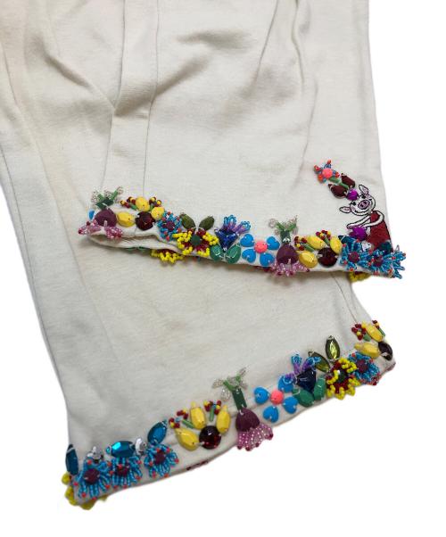 OLLEBOREBLA（アルベロベロ）OLLEBOREBLA (アルベロベロ) ビジューパンツ ベージュ サイズ:FREEの古着・服飾アイテム