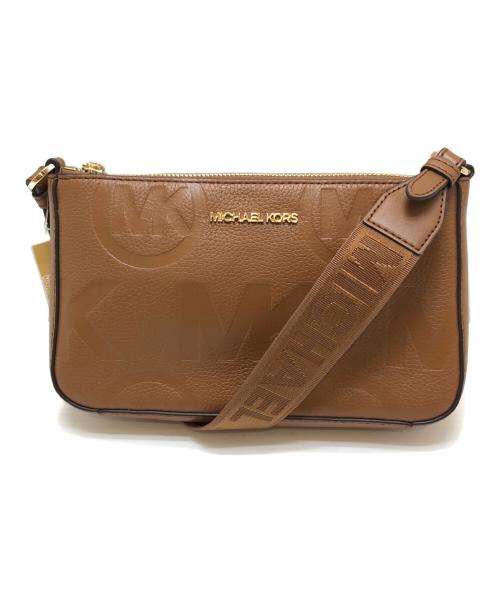 MICHAEL KORS（マイケル・コース）MICHAEL KORS (マイケルコース) ポーチ付きショルダーバッグ ブラウンの古着・服飾アイテム