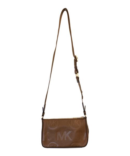 MICHAEL KORS（マイケル・コース）MICHAEL KORS (マイケルコース) ポーチ付きショルダーバッグ ブラウンの古着・服飾アイテム