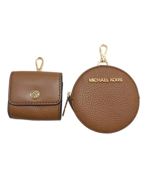 MICHAEL KORS（マイケル・コース）MICHAEL KORS (マイケルコース) ポーチ付きショルダーバッグ ブラウンの古着・服飾アイテム