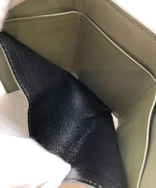 Saint Laurent Paris（サンローランパリ）Saint Laurent Paris (サンローランパリ) 3つ折り財布 グリーンの古着・服飾アイテム