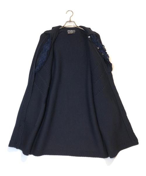 Salvatore Ferragamo（サルヴァトーレ フェラガモ）Salvatore Ferragamo (サルヴァトーレ フェラガモ) フリルニットロングカーディガン ネイビー サイズ:Mの古着・服飾アイテム