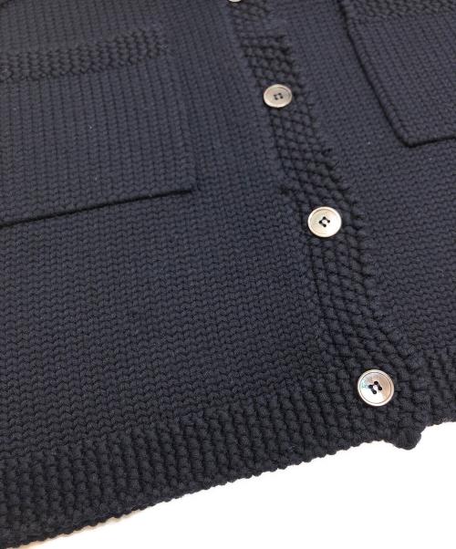 Salvatore Ferragamo（サルヴァトーレ フェラガモ）Salvatore Ferragamo (サルヴァトーレ フェラガモ) フリルニットロングカーディガン ネイビー サイズ:Mの古着・服飾アイテム