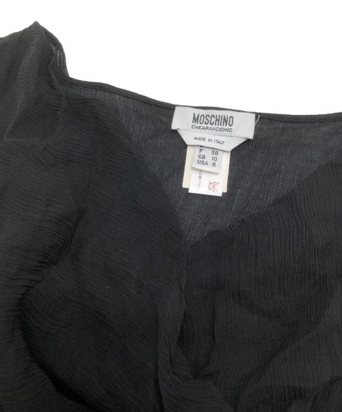MOSCHINO（モスキーノ）MOSCHINO (モスキーノ) シアーワンピース ブラック サイズ:38の古着・服飾アイテム