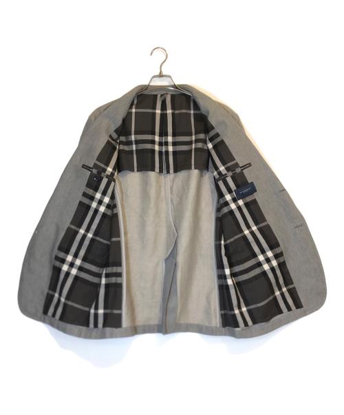 BURBERRY LONDON（バーバリーロンドン）BURBERRY LONDON (バーバリーロンドン) リネン混テーラードジャケット グレー サイズ:LLの古着・服飾アイテム