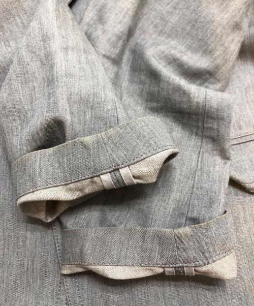 BURBERRY LONDON（バーバリーロンドン）BURBERRY LONDON (バーバリーロンドン) リネン混テーラードジャケット グレー サイズ:LLの古着・服飾アイテム