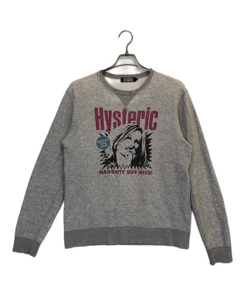 Hysteric Glamour（ヒステリックグラマー）Hysteric Glamour (ヒステリックグラマー) プリントスウェット グレー サイズ:Lの古着・服飾アイテム