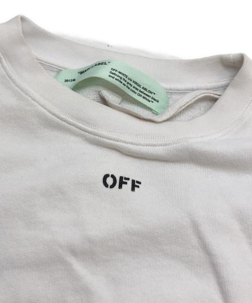 OFFWHITE（オフホワイト）OFFWHITE (オフホワイト) TAPE OVER CREWNECK ホワイト サイズ:Sの古着・服飾アイテム