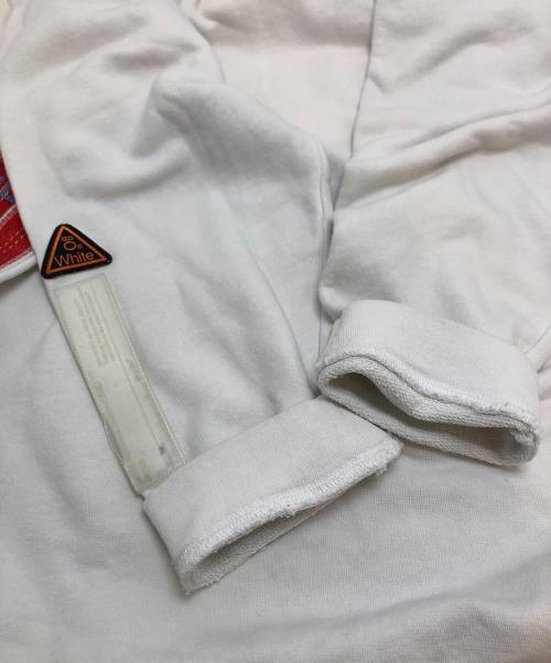 OFFWHITE（オフホワイト）OFFWHITE (オフホワイト) TAPE OVER CREWNECK ホワイト サイズ:Sの古着・服飾アイテム