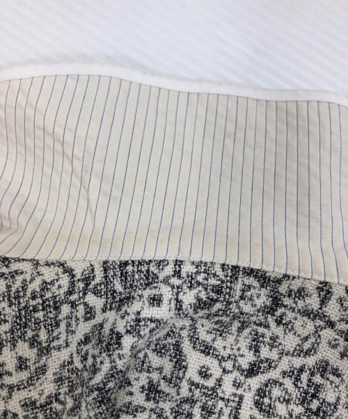 BEARDSLEY（ビアズリー）BEARDSLEY (ビアズリー) ジャガードノーカラーコート アイボリー サイズ:フリーサイズの古着・服飾アイテム