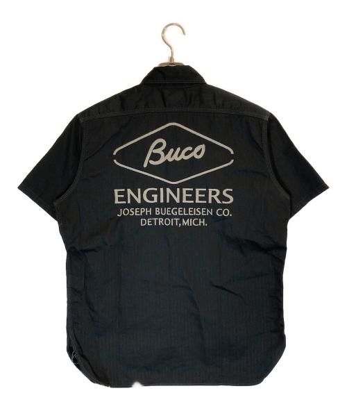 THE REAL McCOY'S（ザ・リアルマッコイズ）THE REAL McCOY'S (ザ・リアルマッコイズ) BUCO CLUB SHIRT S/S ブラック サイズ:15の古着・服飾アイテム