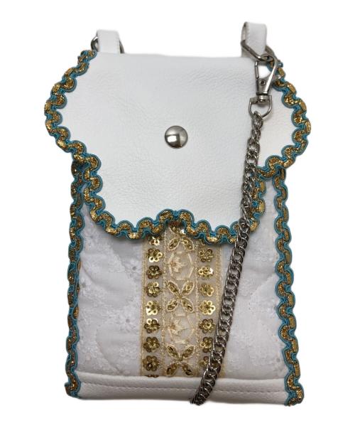 nori enomoto（ノリ エノモト）nori enomoto (ノリ エノモト) wave leather iphone folder ホワイトの古着・服飾アイテム