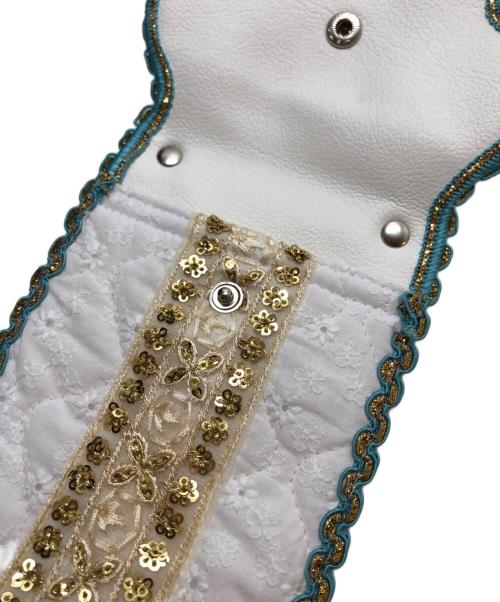 nori enomoto（ノリ エノモト）nori enomoto (ノリ エノモト) wave leather iphone folder ホワイトの古着・服飾アイテム