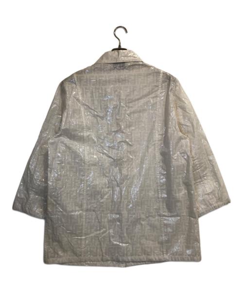 FENDI JEANS（フェンディ ジーンズ）FENDI jeans (フェンディ ジーンズ) ズッカ柄PVCコート ホワイト サイズ:36の古着・服飾アイテム