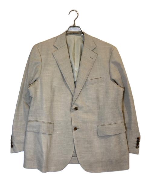 Aquascutum（アクアスキュータム）Aquascutum (アクアスキュータム) リネンシルク混テーラードジャケット ベージュ サイズ:表記なしの古着・服飾アイテム