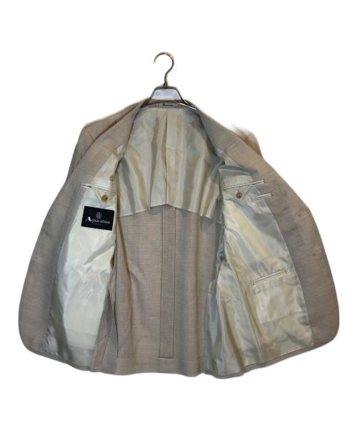 Aquascutum（アクアスキュータム）Aquascutum (アクアスキュータム) リネンシルク混テーラードジャケット ベージュ サイズ:表記なしの古着・服飾アイテム