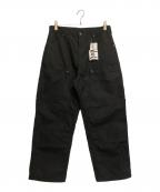 nullヌル）の古着「ダブルニーパンツ」｜ブラック