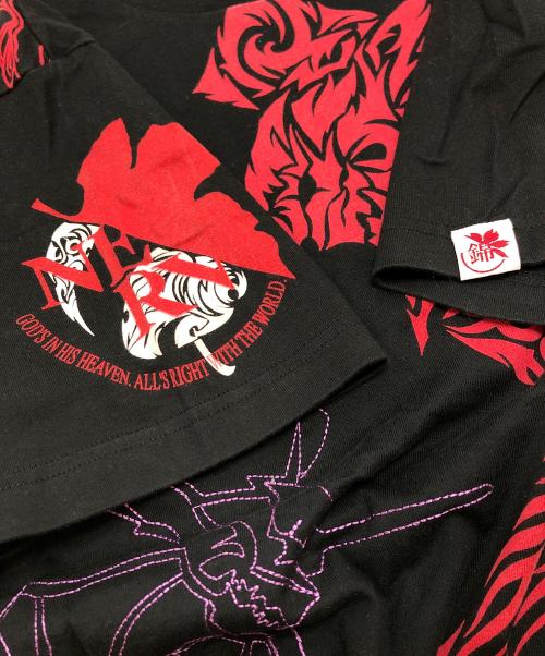 雅結（ミヤビムスビ）雅結 (ミヤビムスビ) 錦 (ニシキ) 初号機 リリス ロンギヌスの槍Tシャツ ブラック サイズ:Lの古着・服飾アイテム