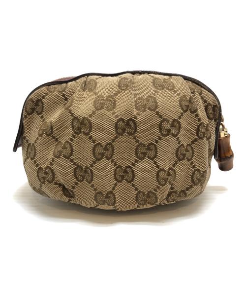 GUCCI（グッチ）GUCCI (グッチ) GG柄ポーチ ベージュの古着・服飾アイテム