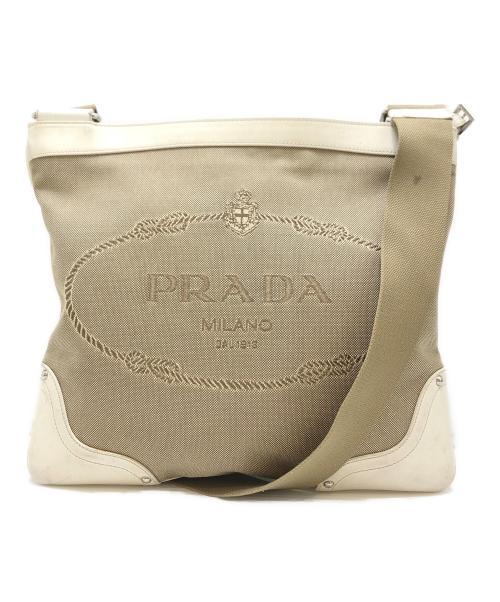 PRADA（プラダ）PRADA (プラダ) ジャガードショルダーバッグ ブラウン サイズ:表記なしの古着・服飾アイテム