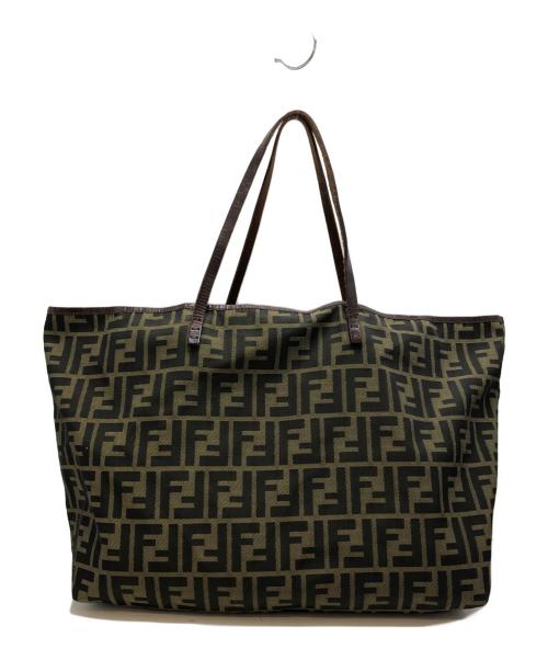 FENDI（フェンディ）FENDI (フェンディ) ズッカ柄トートバッグ ブラウンの古着・服飾アイテム