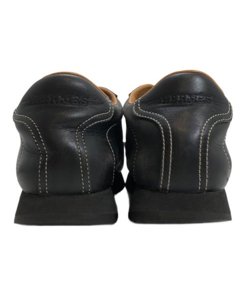 HERMES（エルメス）HERMES (エルメス) Hロゴレザースニーカー ブラック サイズ:36の古着・服飾アイテム