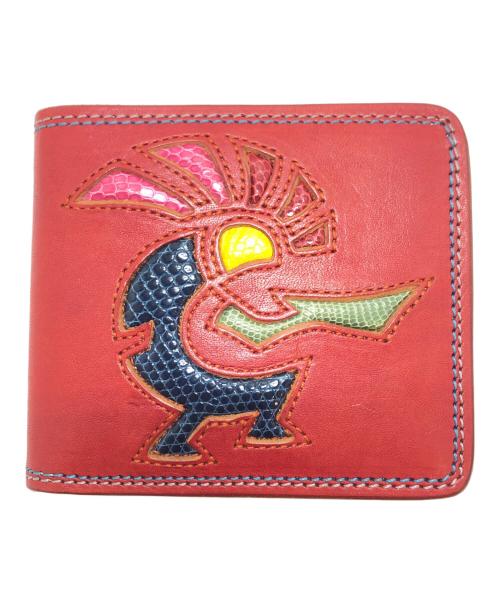 KC's LEATHER CRAFT（ケーシーズ）KC's LEATHER CRAFT (ケーシーズ) 財布 レッド サイズ:表記なしの古着・服飾アイテム