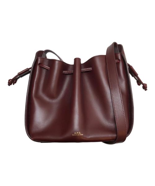 A.P.C.（アーペーセー）A.P.C. (アーペーセー) 巾着ショルダーバッグ ボルドーの古着・服飾アイテム