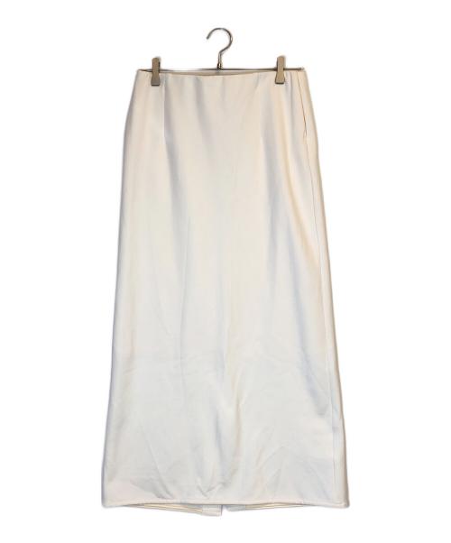 SOEJU（ソージュ）SOEJU (ソージュ) ダブルジャージーロングペンシルスカート ホワイト サイズ:Lの古着・服飾アイテム