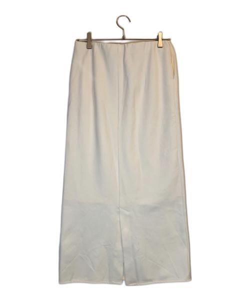 SOEJU（ソージュ）SOEJU (ソージュ) ダブルジャージーロングペンシルスカート ホワイト サイズ:Lの古着・服飾アイテム