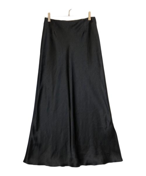 IENA（イエナ）IENA (イエナ) ダブルサテンロングスカート ブラック サイズ:40の古着・服飾アイテム