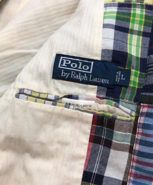 POLO RALPH LAUREN（ポロ・ラルフローレン）POLO RALPH LAUREN (ポロ・ラルフローレン) パッチワークテーラードジャケット マルチカラー サイズ:Lの古着・服飾アイテム