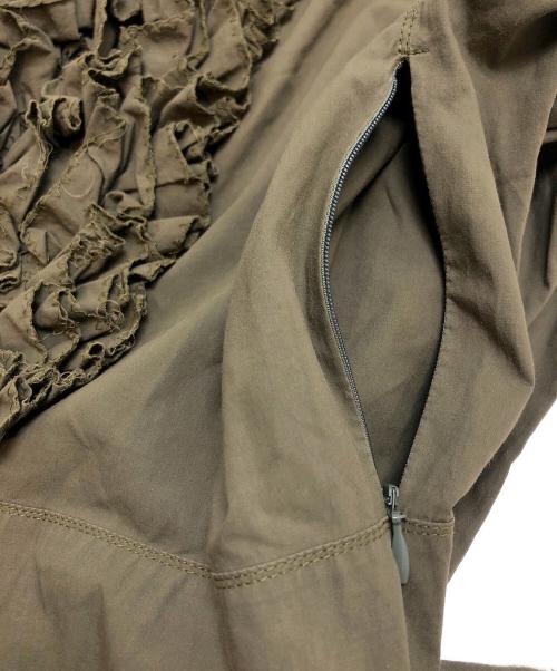 JIL SANDER（ジルサンダー）JIL SANDER (ジルサンダー) フリルワンピース カーキ サイズ:36の古着・服飾アイテム