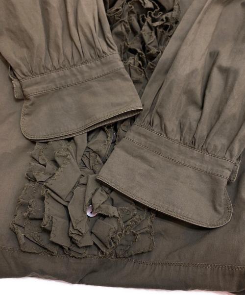 JIL SANDER（ジルサンダー）JIL SANDER (ジルサンダー) フリルワンピース カーキ サイズ:36の古着・服飾アイテム