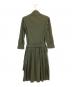JIL SANDER (ジルサンダー) フリルワンピース カーキ サイズ:36：8000円